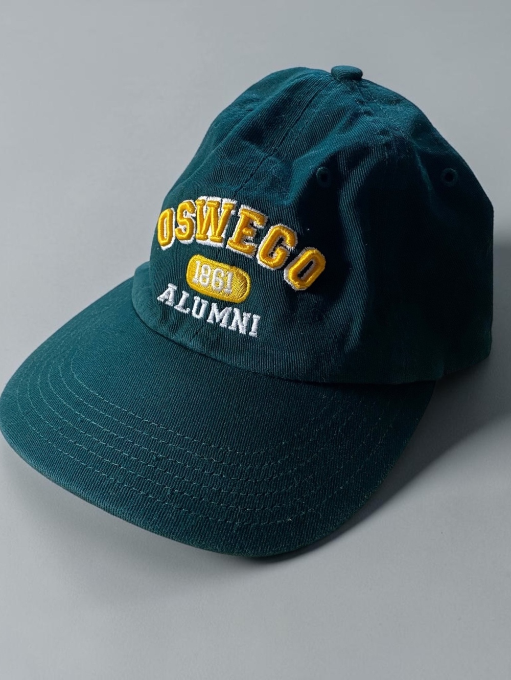Vintage Style Richardson SUNY Oswego Alumni Hat Cap Green Cotton Strapback 1861